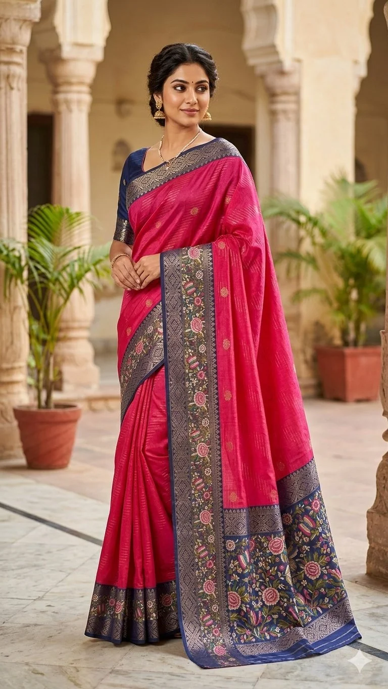 Moonga Kanchi Silk Saree