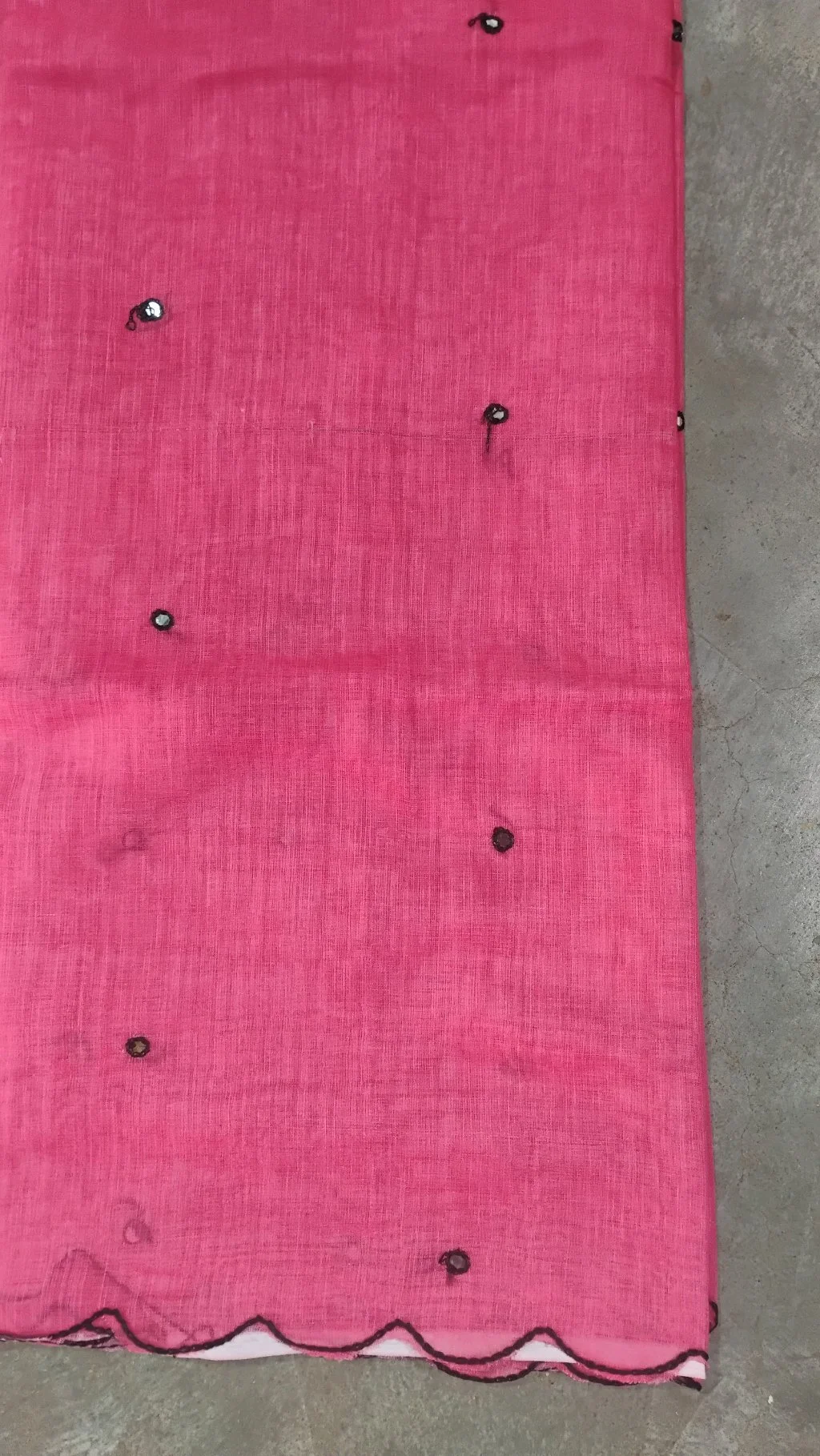 Onion Pink Colour Lenin Cotton Saree 2