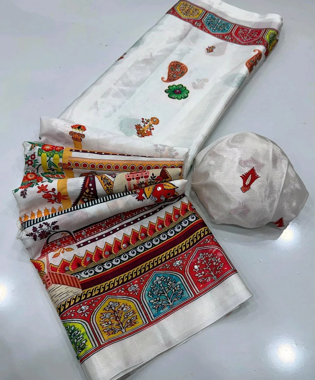 Heavy Chinon Saree 3