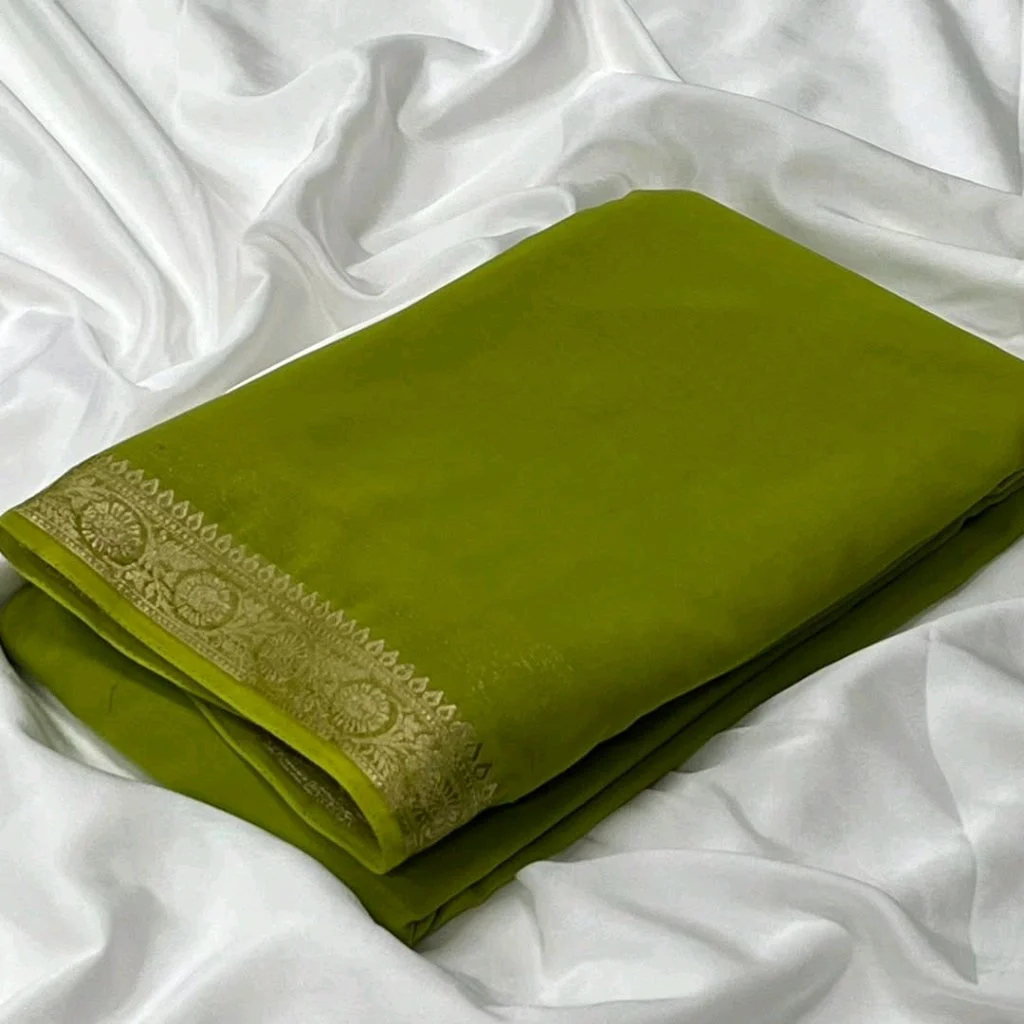 Semi Mysore Crepe Saree 8