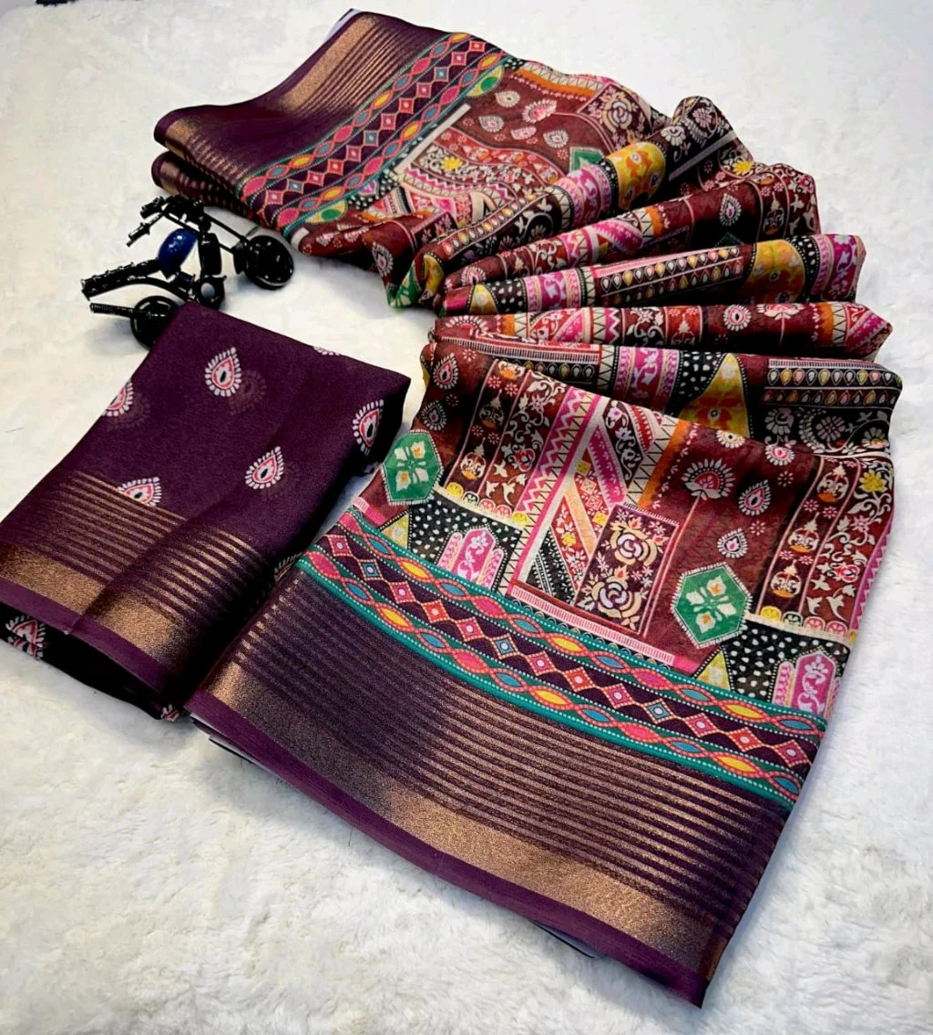 Vibrant Multi-Print Designer Sarees 2
