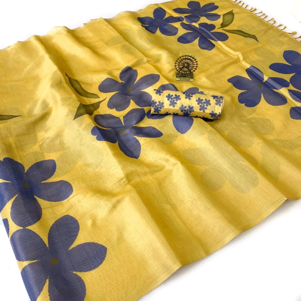Tissue Silk Digital Prin Saree thumbnail 1