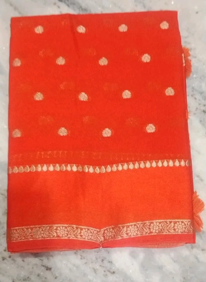 Mashroom Silk Georgette Saree , Customer Review