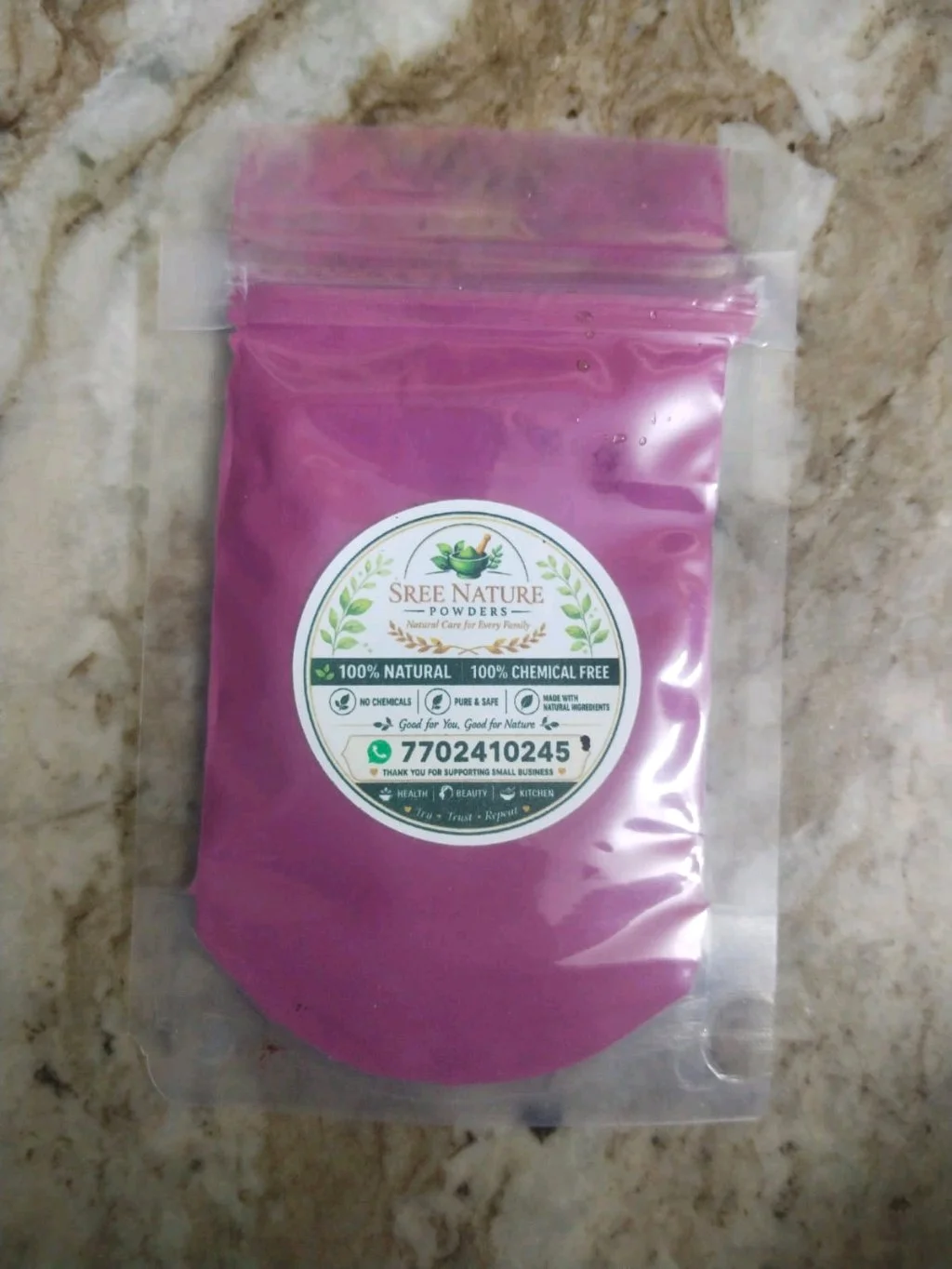 Sree Nature Rose Petal Powder 100g thumbnail 2