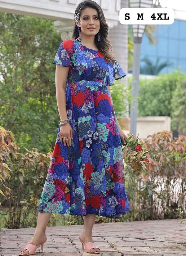 Floral Printed Maxi Dresses thumbnail 4