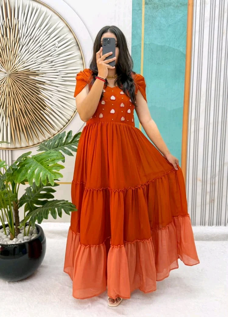 Embroidered Tiered Maxi Dress thumbnail 7