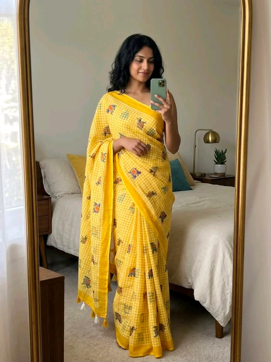Sift Linen Cotton Sarees thumbnail 9