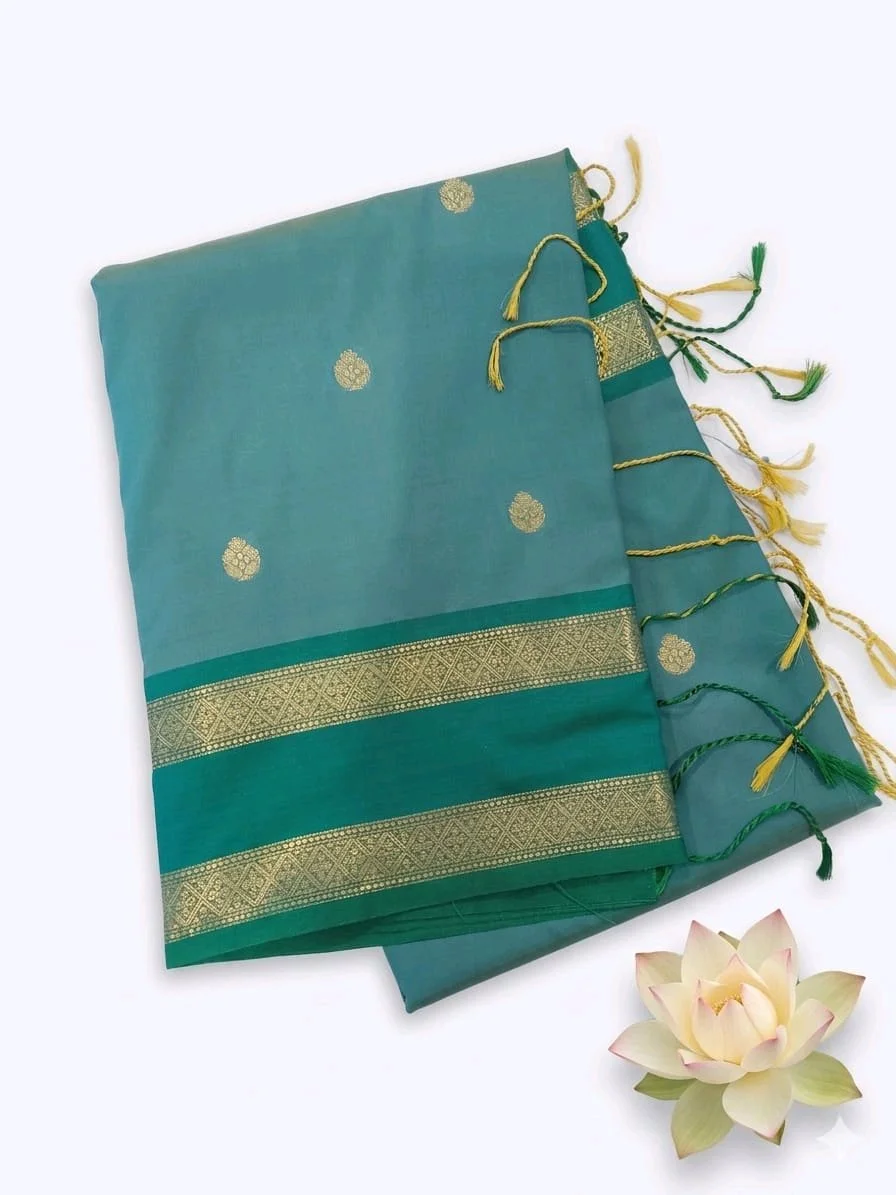 Semi Katan Soft Sarees thumbnail 2