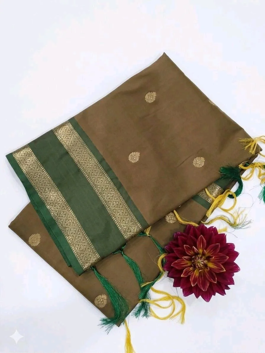 Semi Katan Soft Sarees thumbnail 3