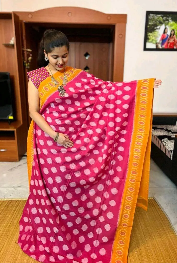 Lenin Saree With Ikkat Pattern 10