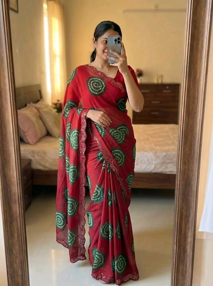 Bandhani Print Saree 5