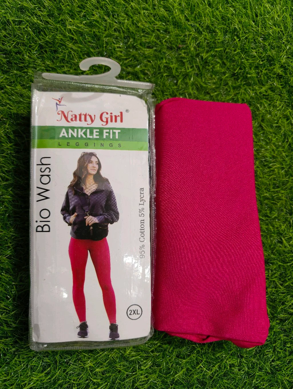 Natty Girl Ankle Fit Bio Wash Pink Leggings