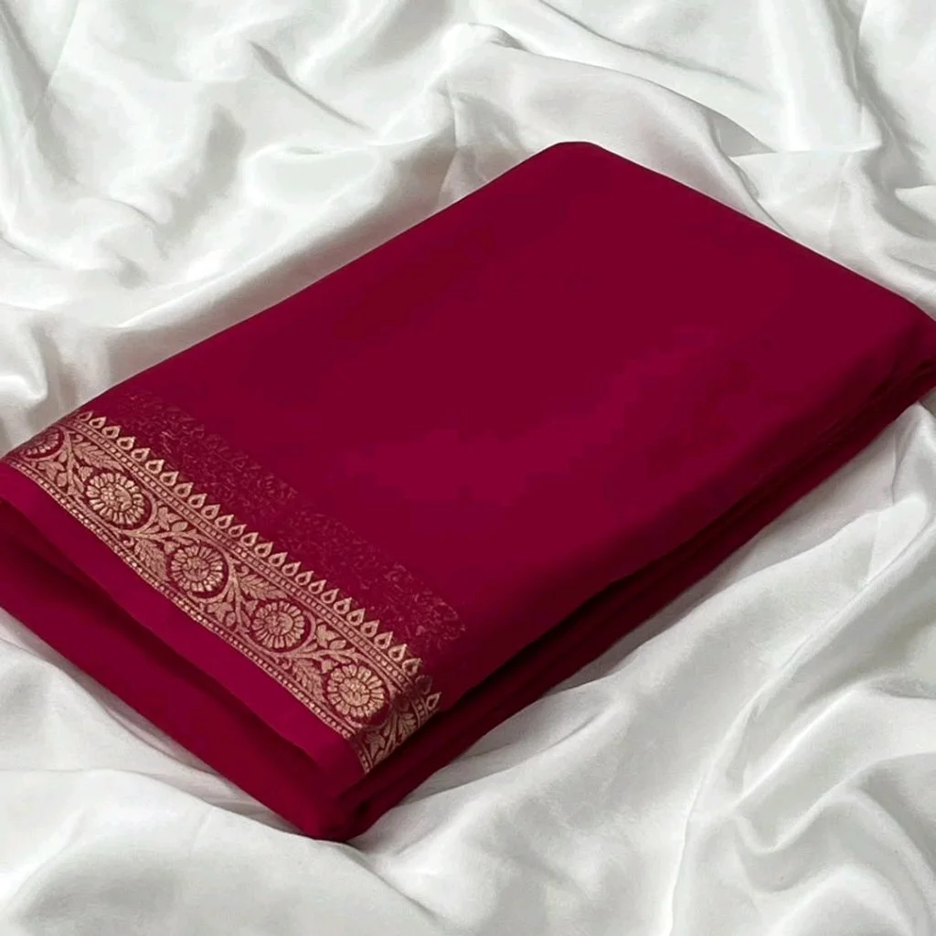 Semi Mysore Crepe Saree 7