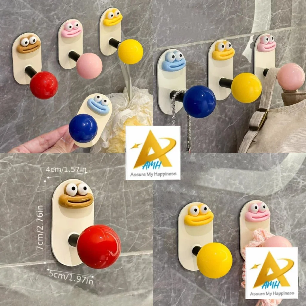 Cute Cartoon Animal Self-Adhesive Wall Hooks