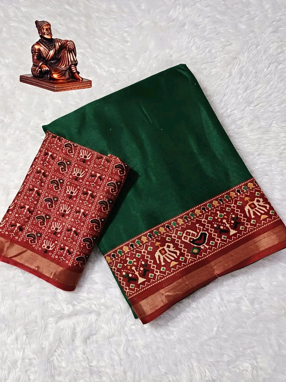 Ajrakh Patola Saree 1
