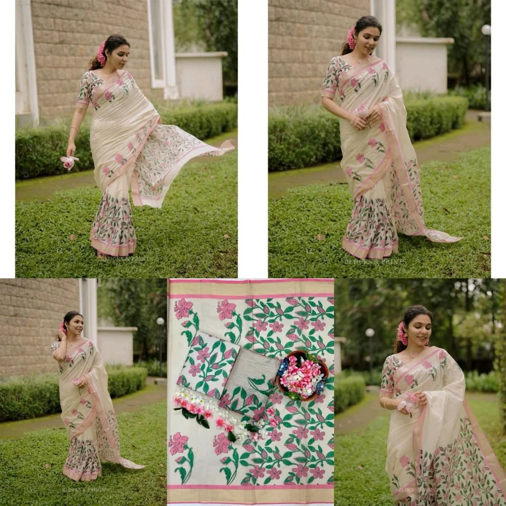 Linen Cotton Sarees 7