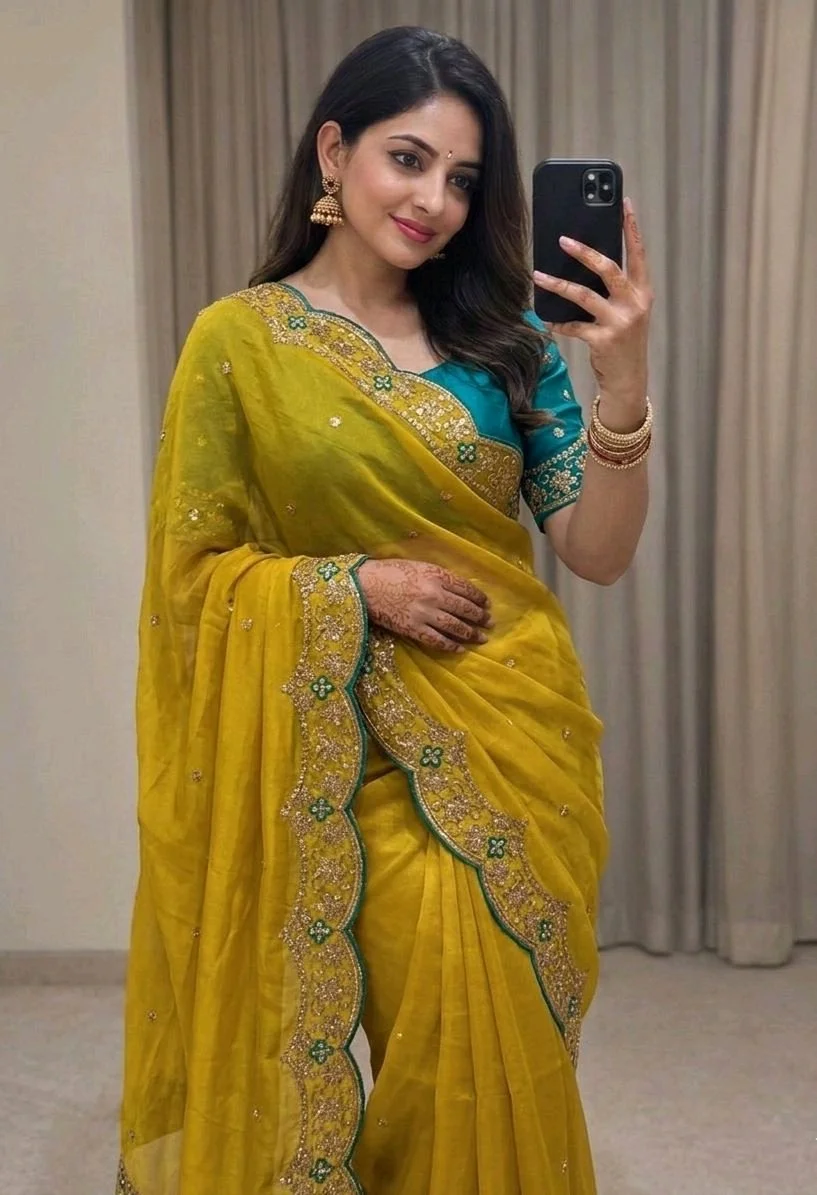 Heavy Rangoli Silk Saree 5
