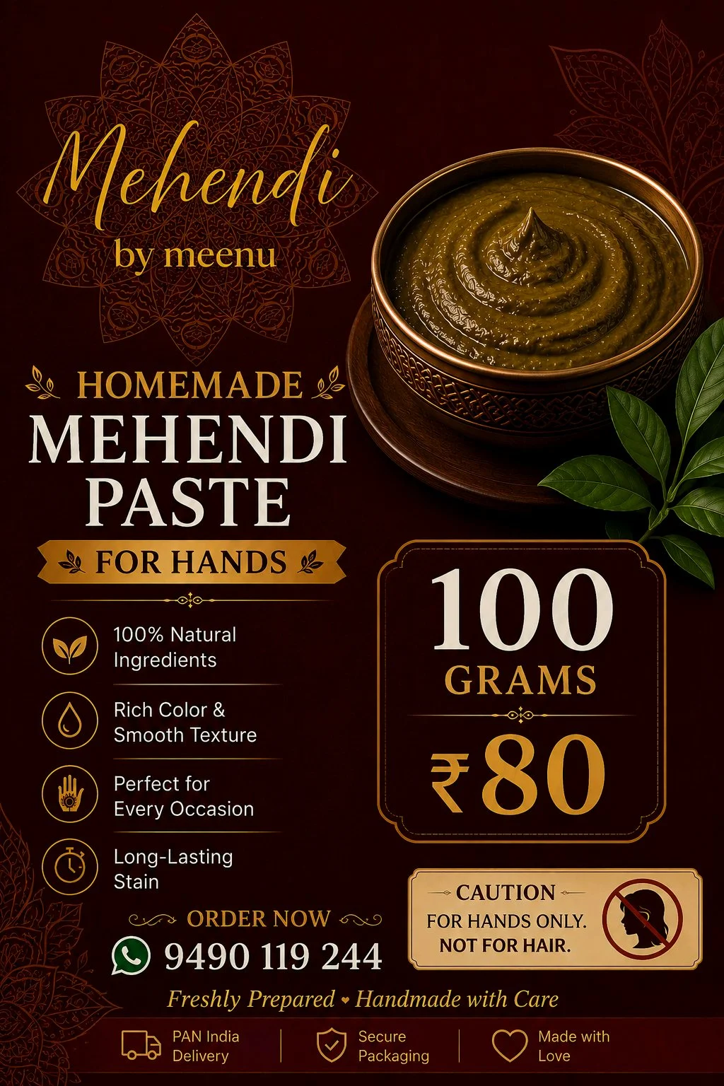 Mehendi Paste For Hands