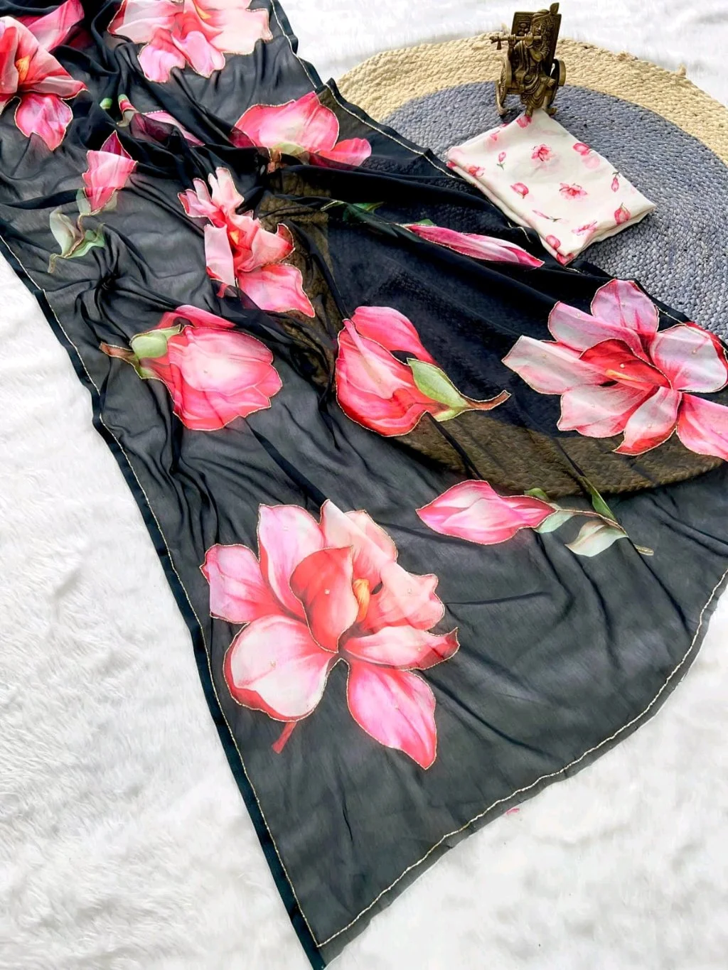 Soft Pure Georgette Saree 8