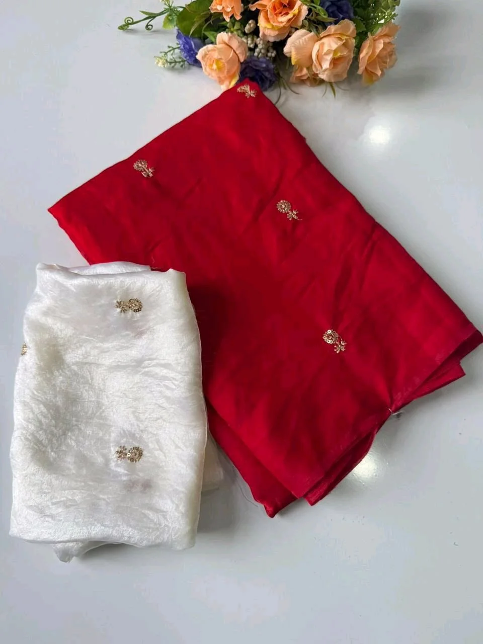 Satin Duel Shade Sarees 3