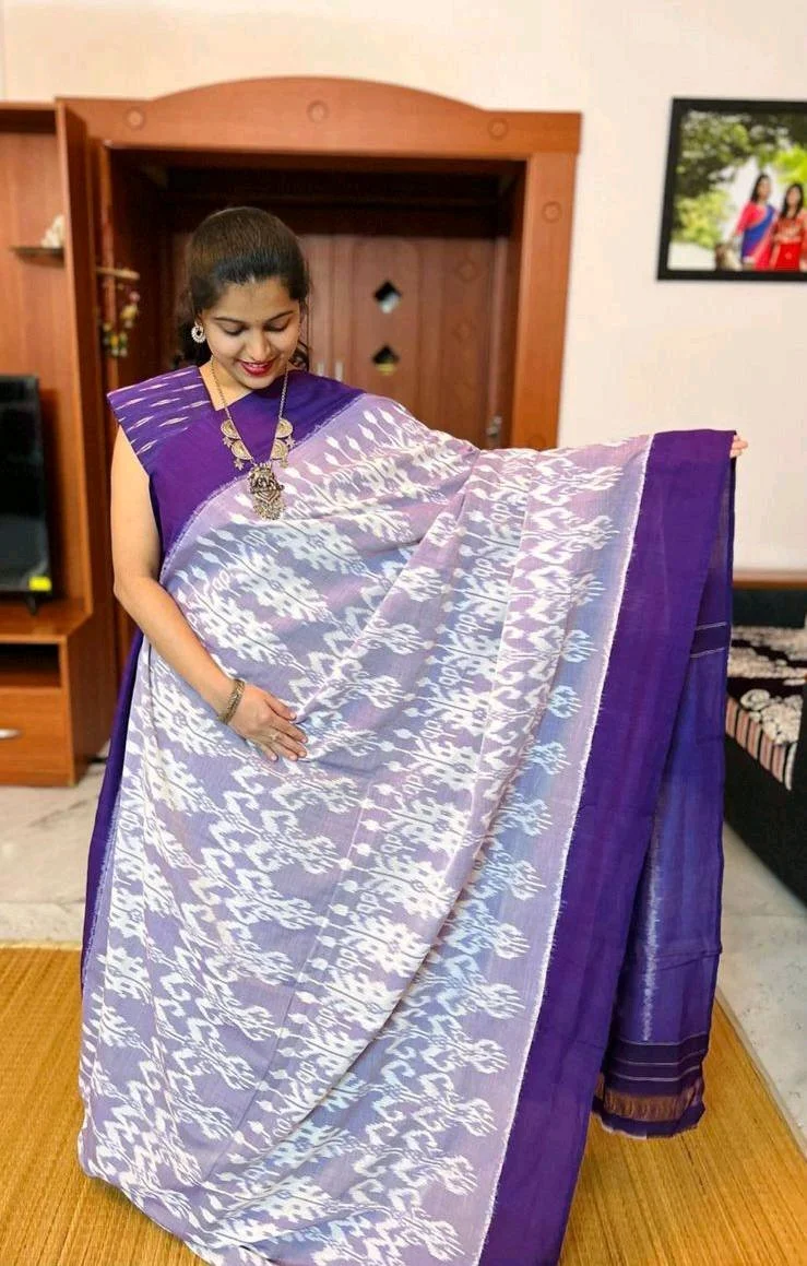 Lenin Saree With Ikkat Pattern 9