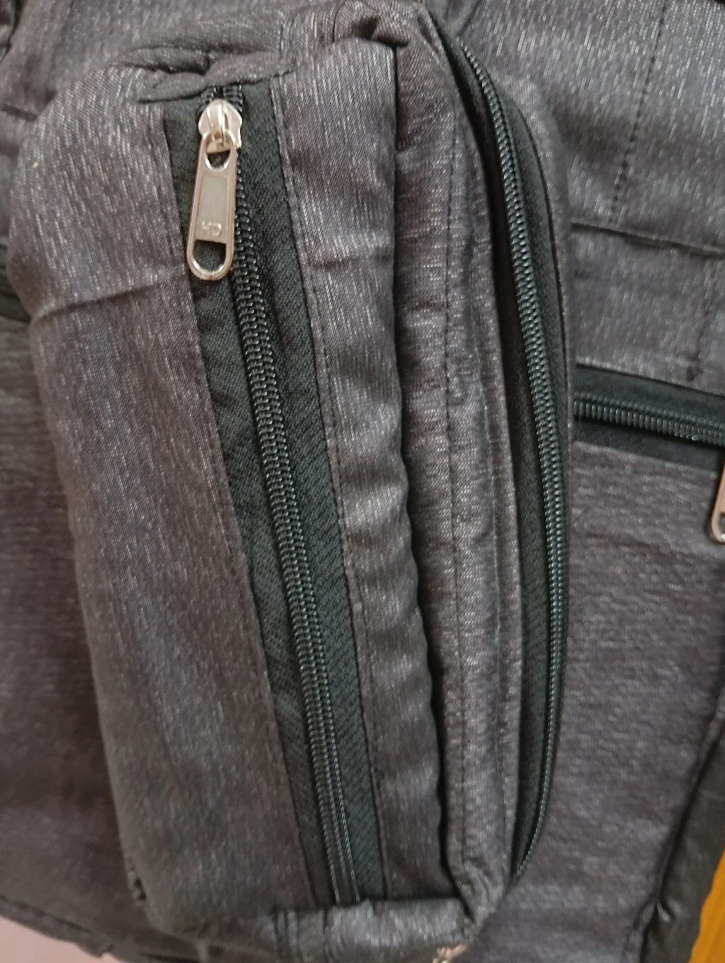 Dark Grey Multi-Compartment Fabric Bag