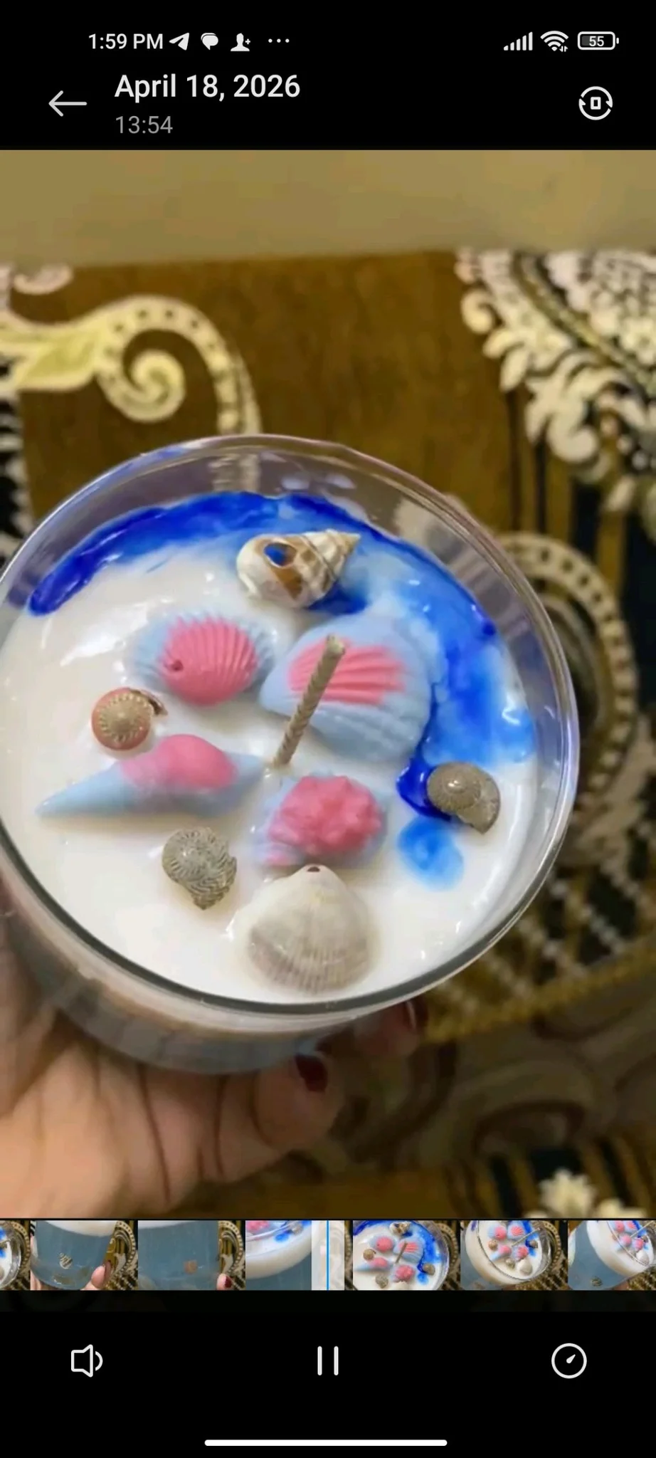 Ocean Theme Seashell Scented Candle