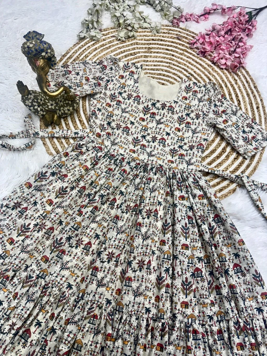 Floral Tiered Maxi Dress with Puff Sleeves 5