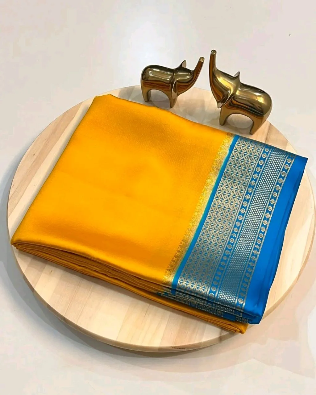 SEMI MYSORE CREPE SAREE 6