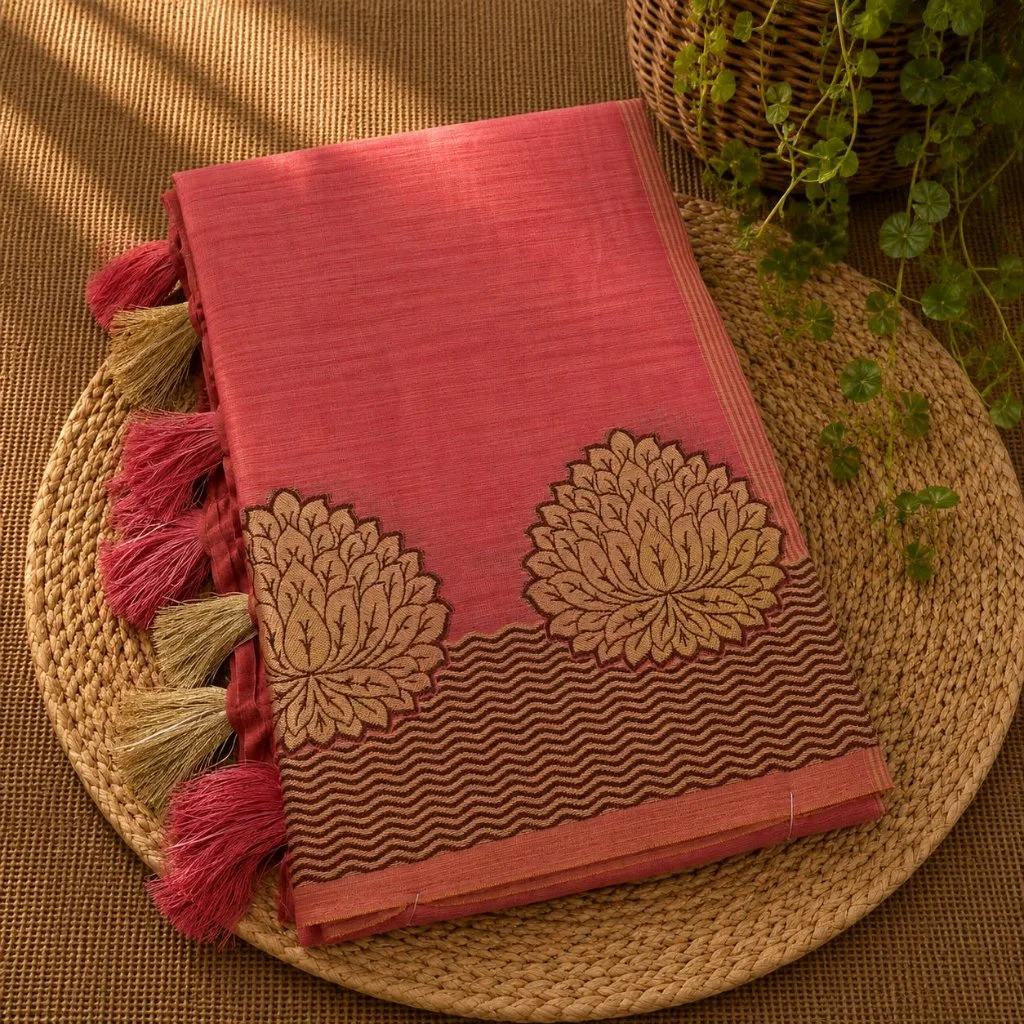 Semi Tusser Silk Sarees thumbnail 5