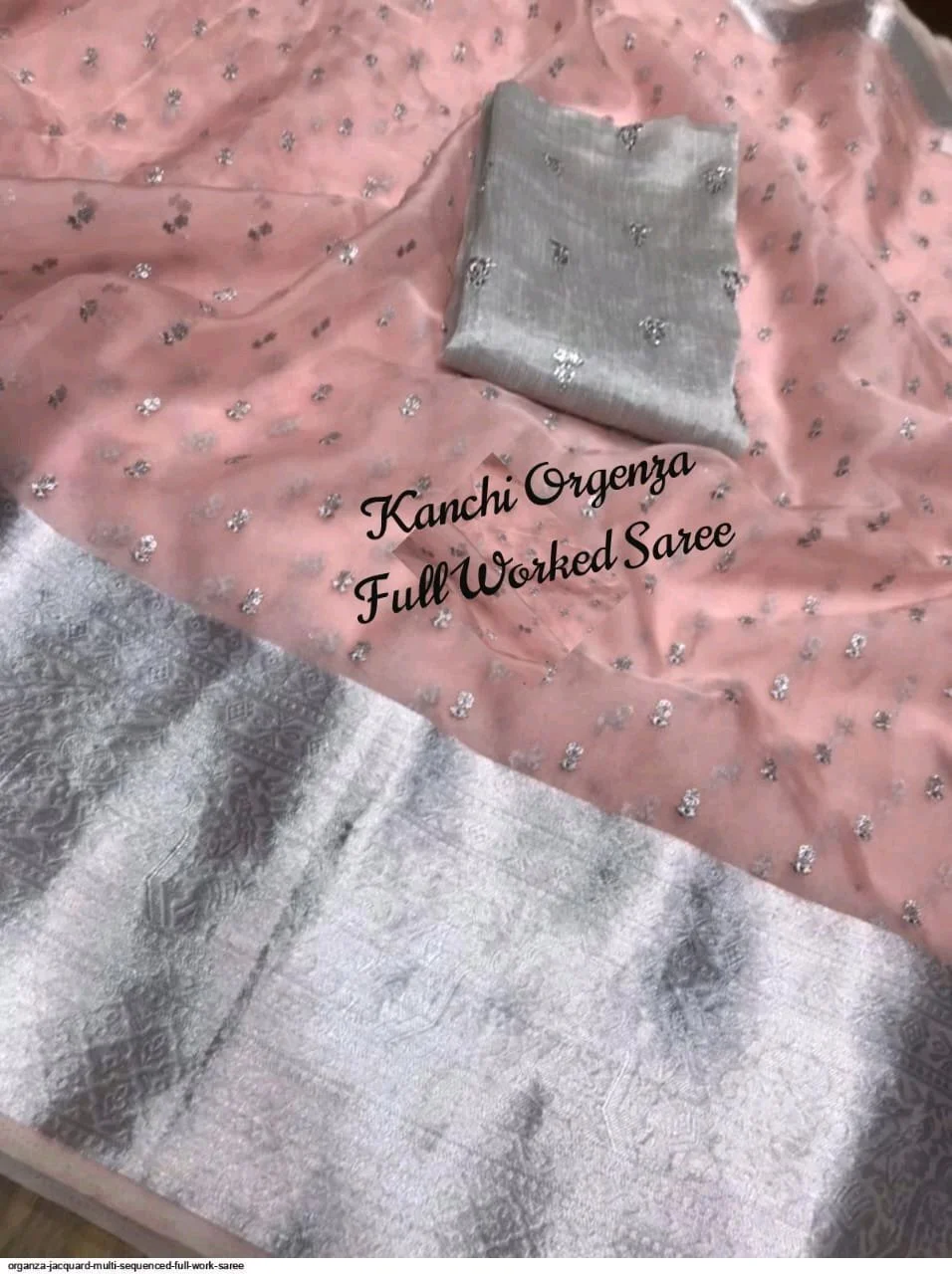 Kanchi Organza Full Worked Saree thumbnail 5