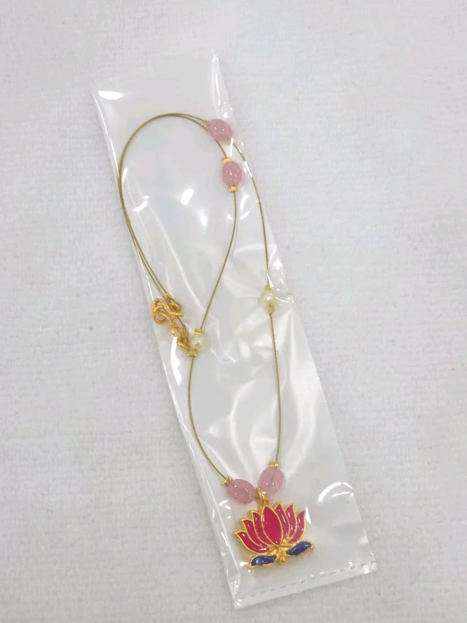 Gold Plated Blue Lotus Invisible Chain thumbnail 6