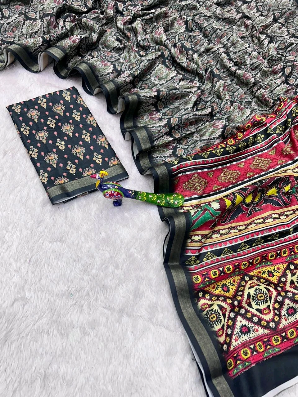 Mul Mul Cotton Digital Print Sarees thumbnail 3