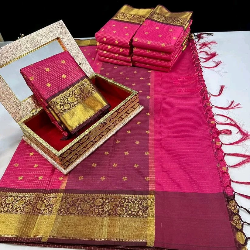 Semi Katan Soft Silk Kanjivaram Saree thumbnail 2