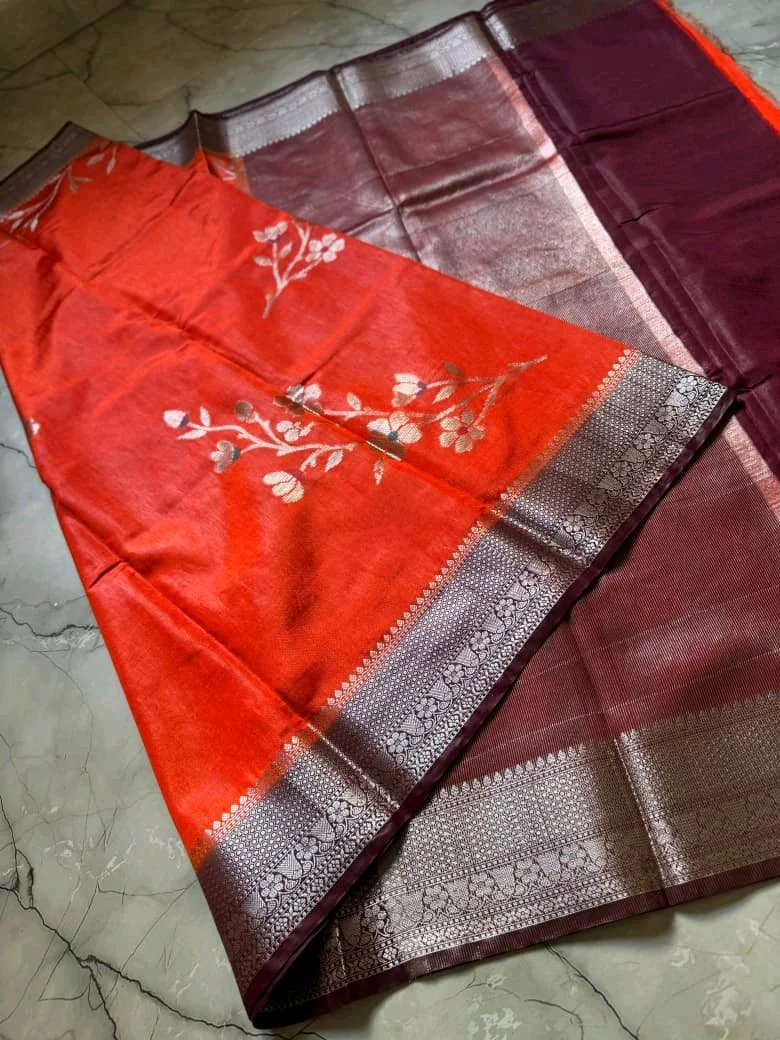 Katan Raw Mango Sarees 2