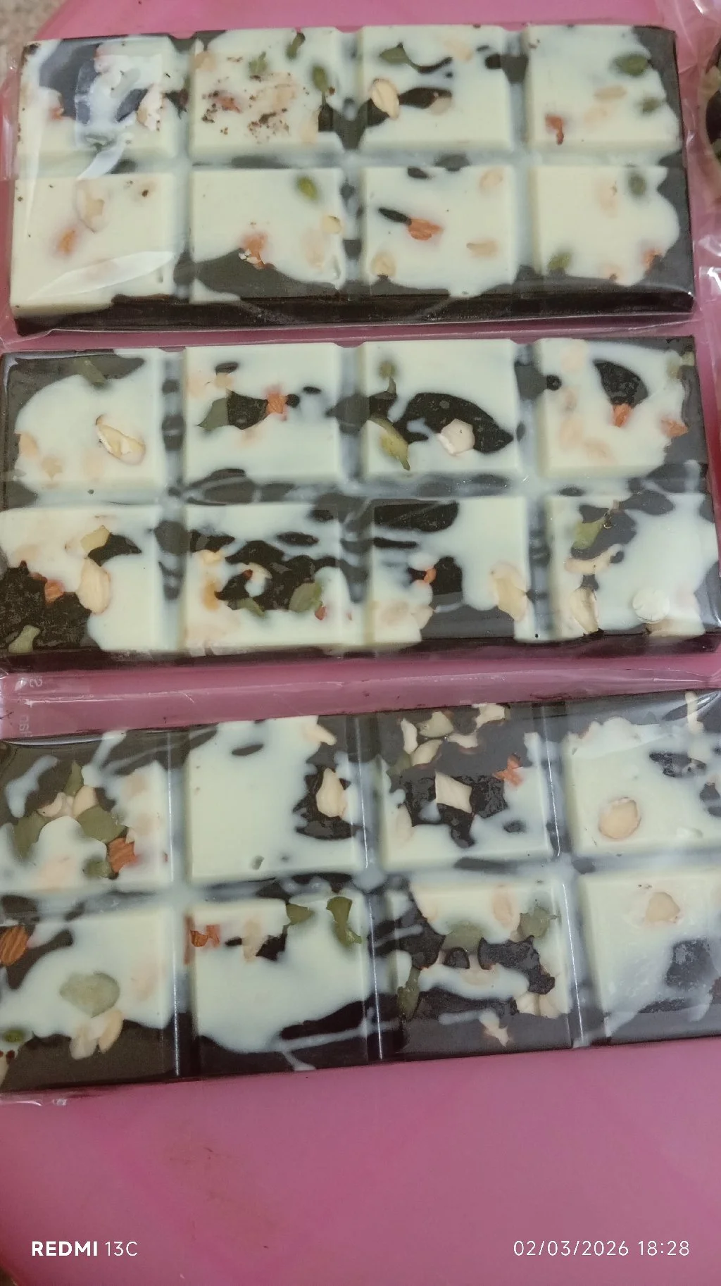 Homemade Nutty Swirl Chocolate Bar One Piece