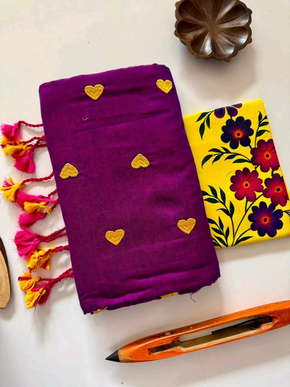 Khadi Embroidery Saree 3