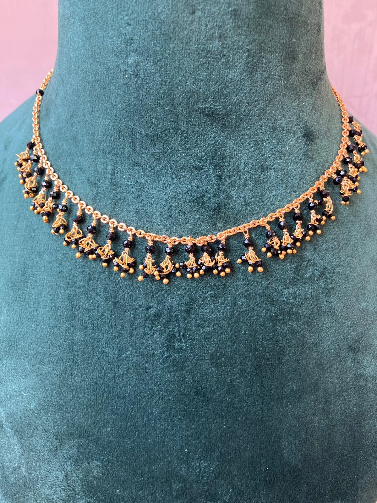 black beads chains 1