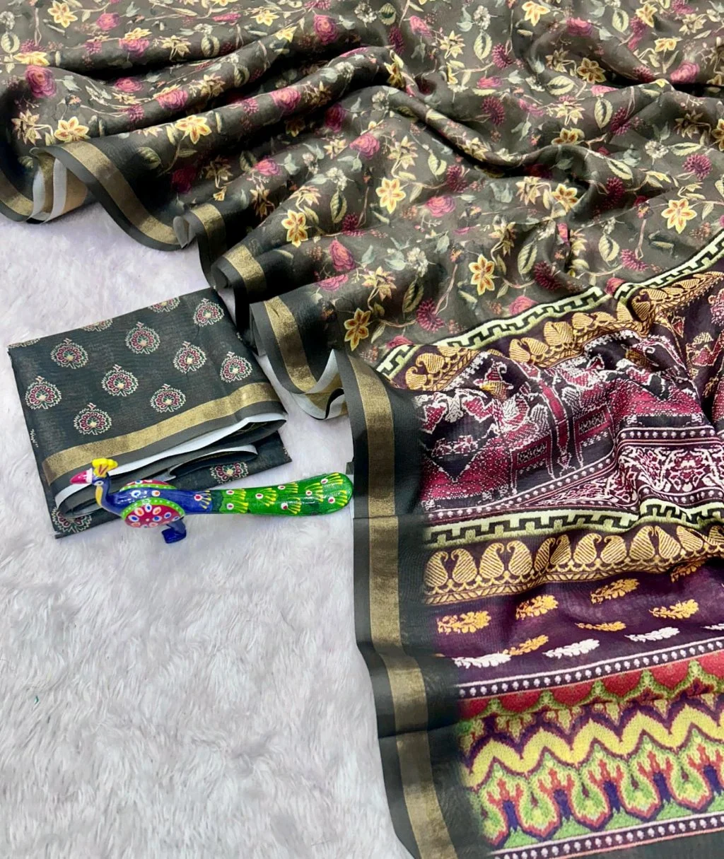Mul Mul Cotton Digital Print Sarees thumbnail 8