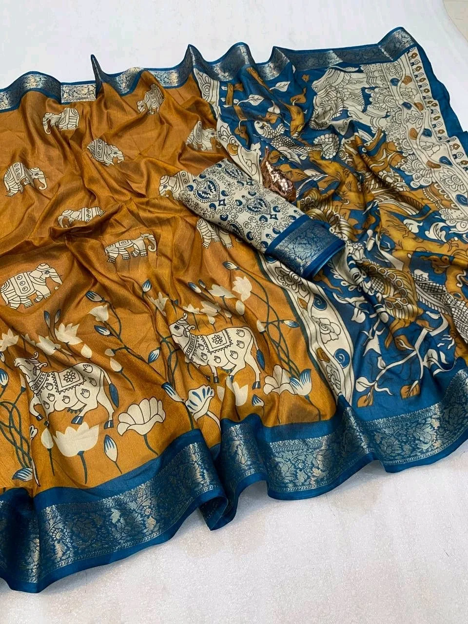 KALKALMKARI MUL MUL SAREES thumbnail 1
