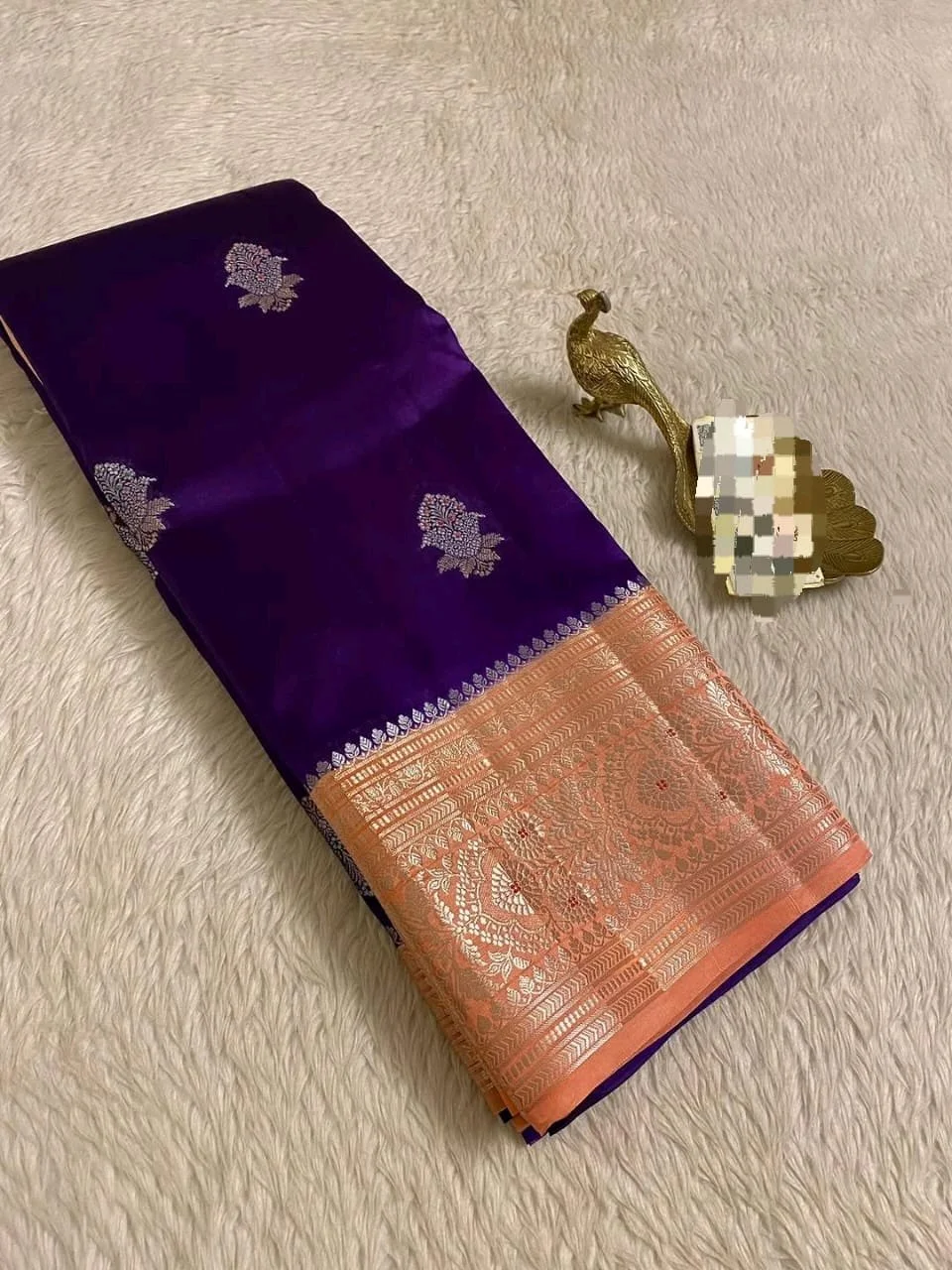 Semi Raw Mango Sarees With Zari Border thumbnail 8