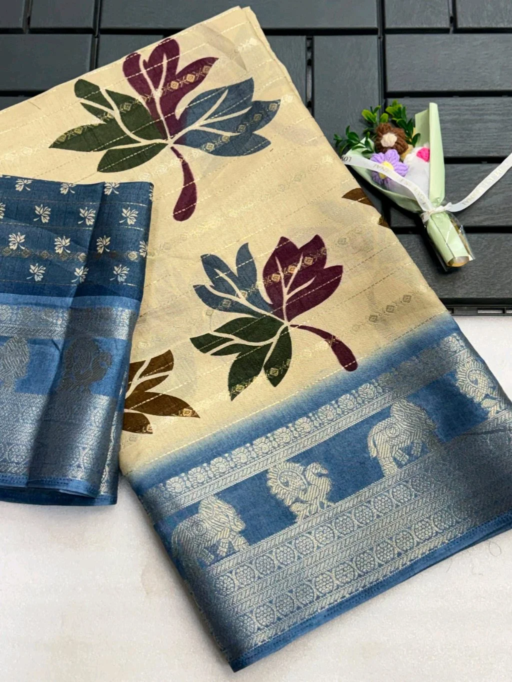 Soft Dola Kalamkari Print Saree 1