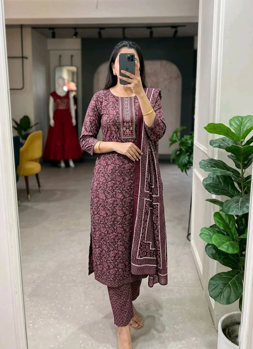 3-piece Suit Set with Dupatta thumbnail 5