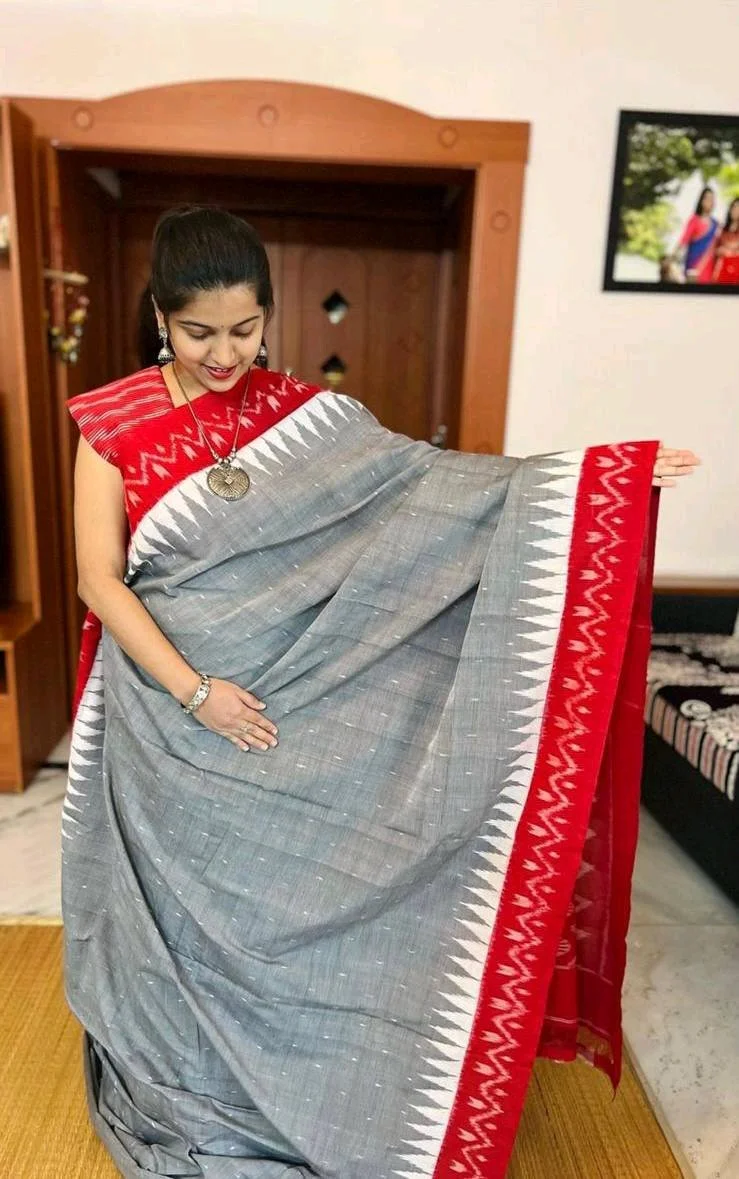 Lenin Saree With Ikkat Pattern 1
