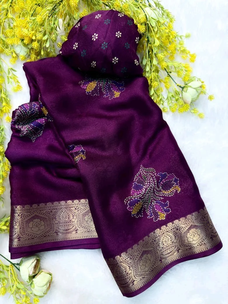 Ajrakh Designer Saree 4