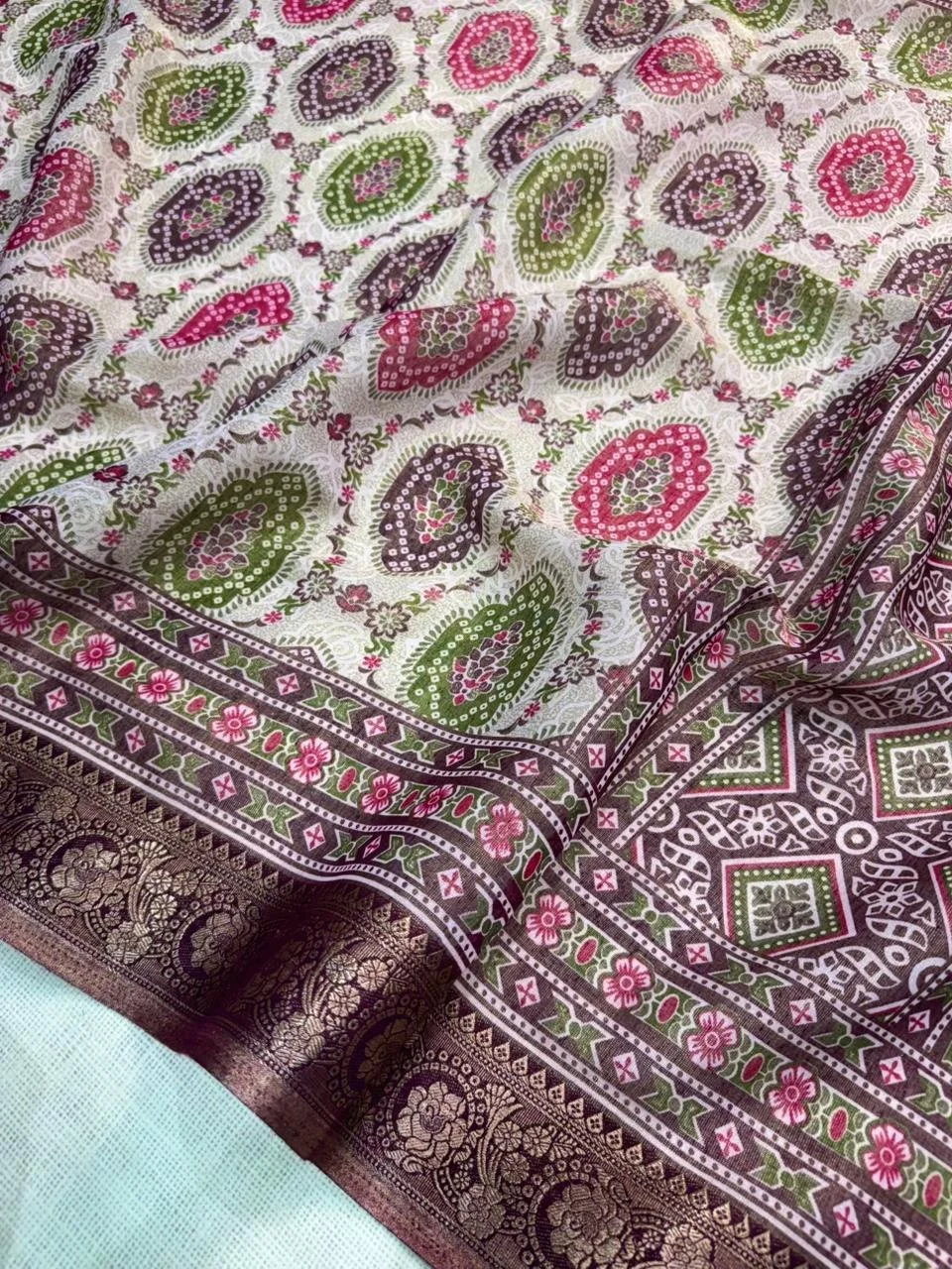 Ajrakh Print Sarees thumbnail 1