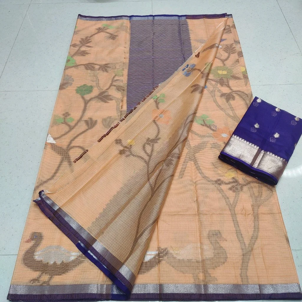 Kota Doria Soft Silk Saree thumbnail 3