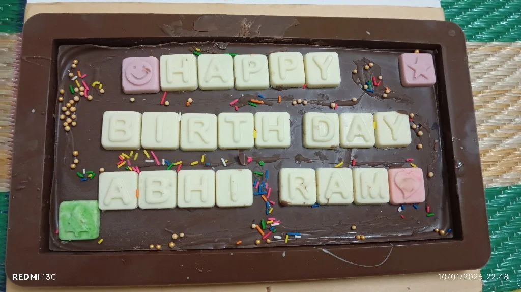 Happy Birthday Abhiram Chocolate Bar