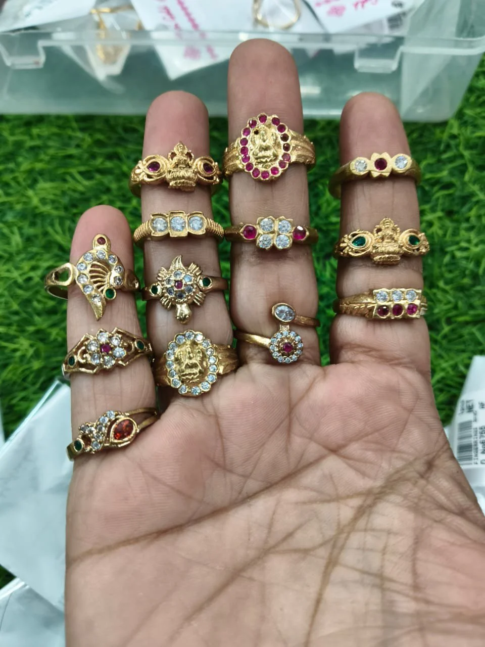 Gold Plated Traditional Finger Rings Panchaloha Premium 2