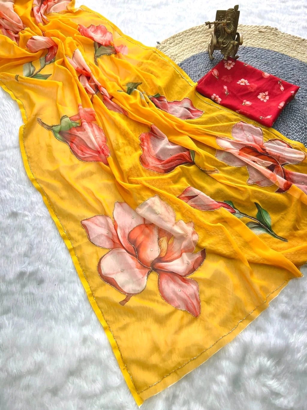 Soft Pure Georgette Saree 7